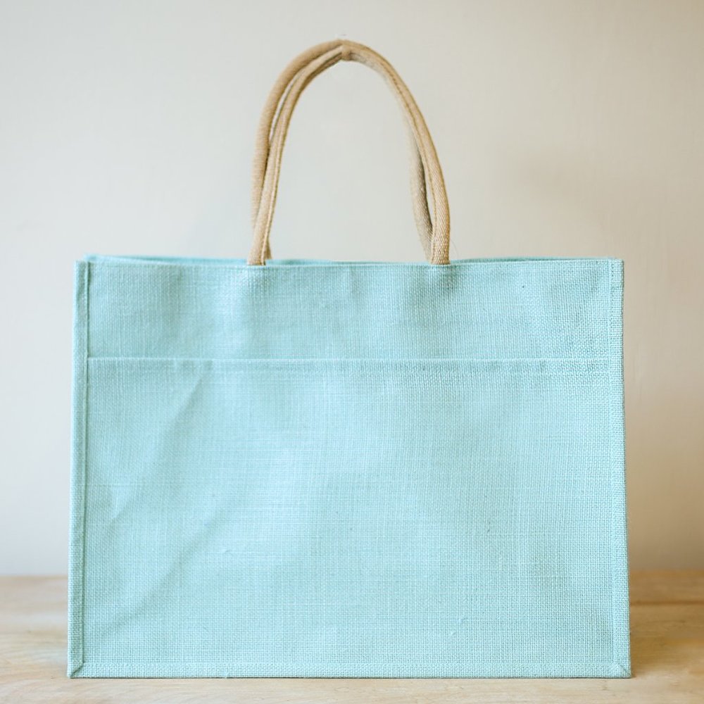 The Royal Standard Sky Jute Pocket Tote